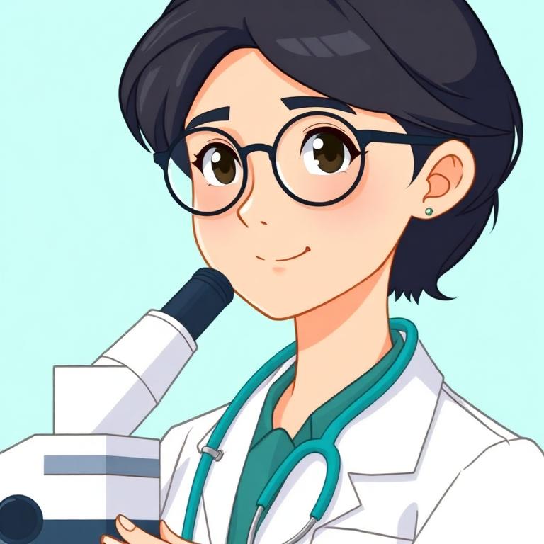 DeepSeek orvos karakter portréja anime stílusban